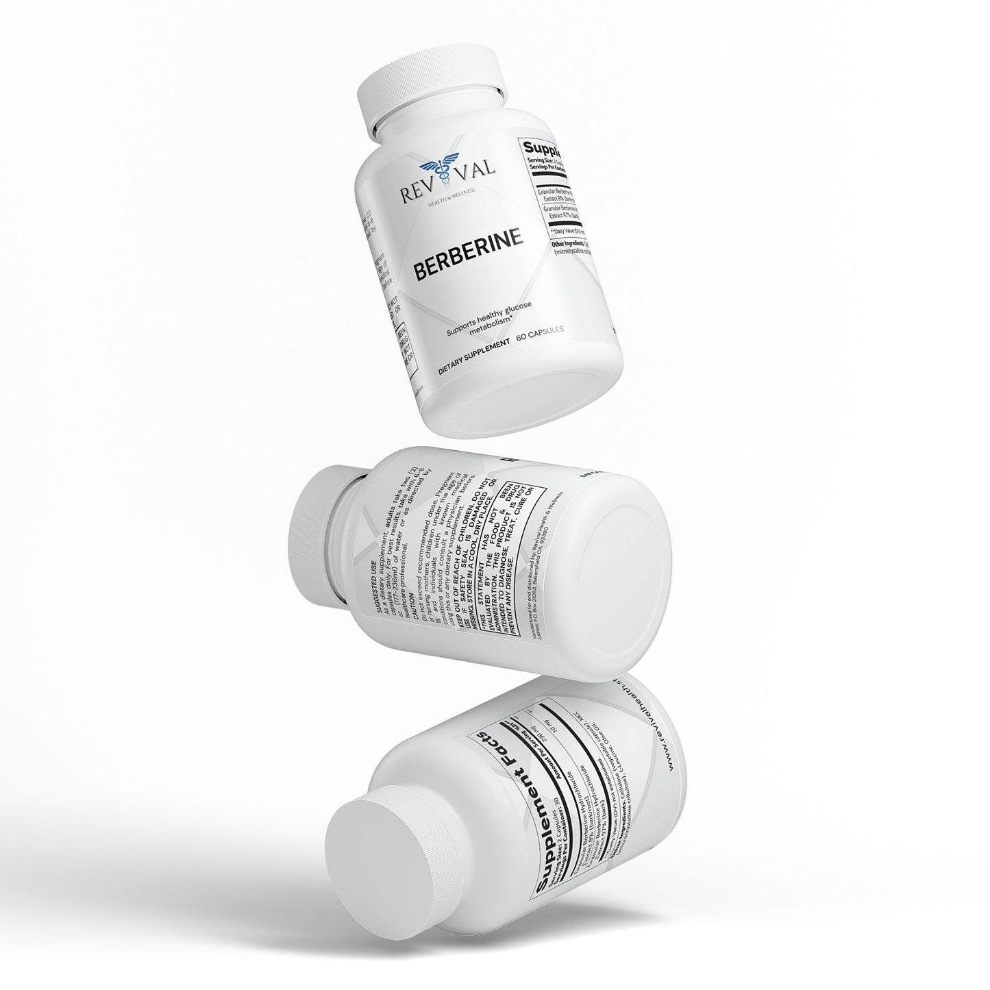 Berberine, three bottles