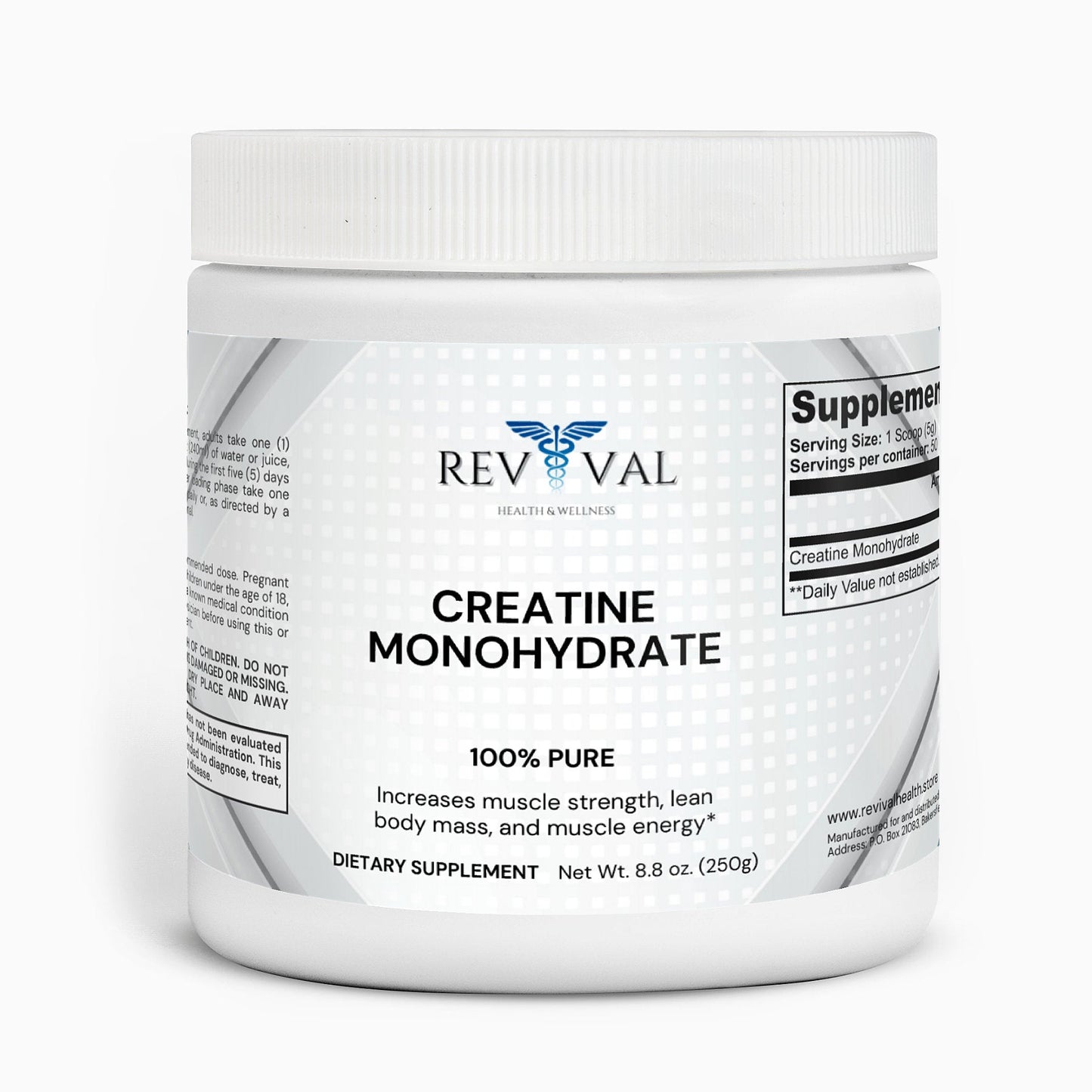 Creatine Monohydrate, front bottle
