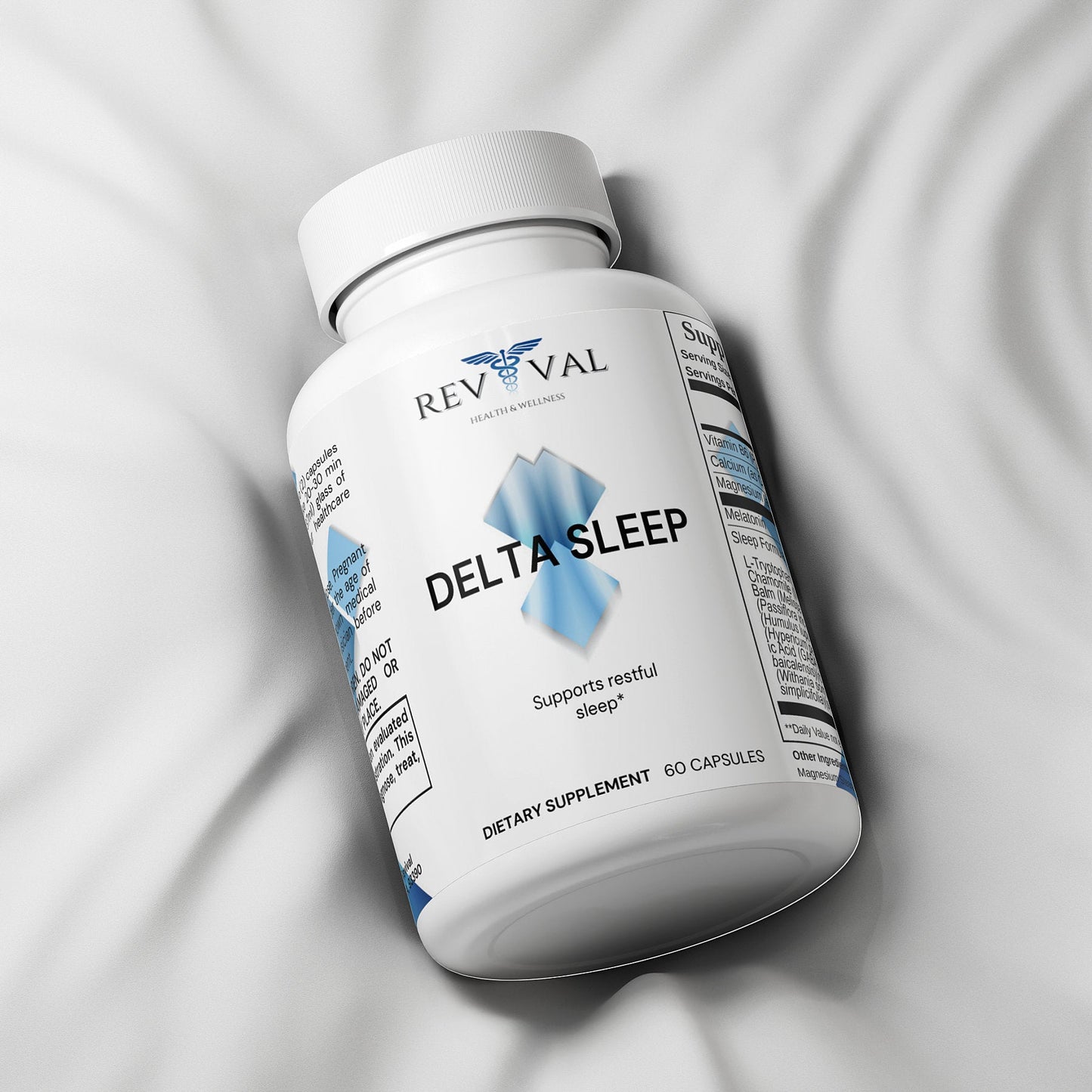 Delta Sleep, front bottle on pillow