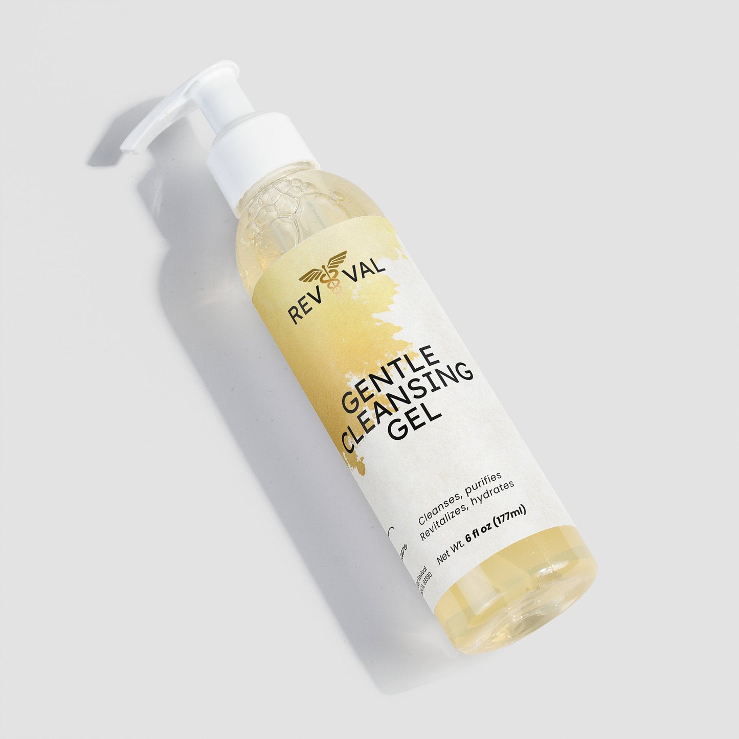 Revival Gentle Cleansing Gel bottle on a light gray background
