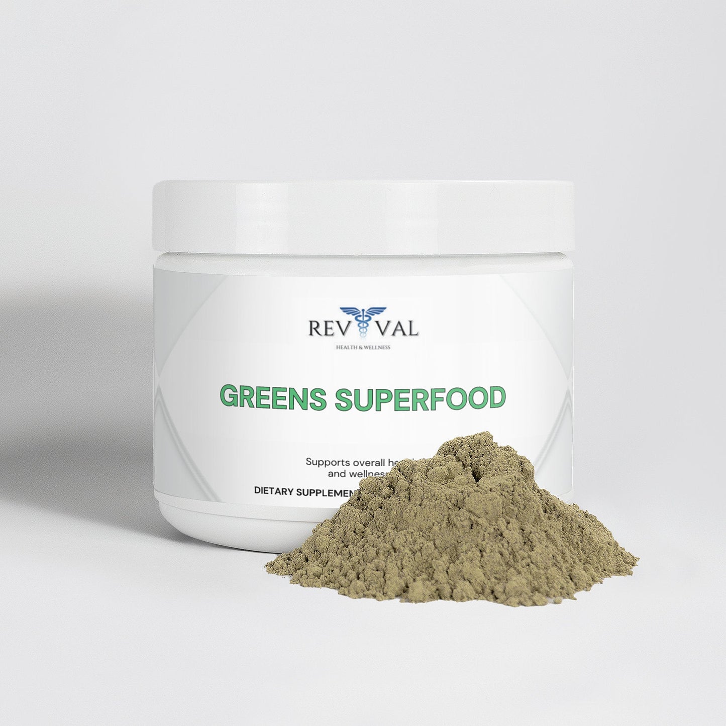 Greens Superfood, front bottle, powder