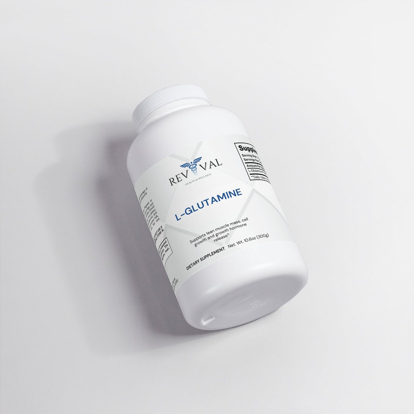 L-Glutamine Powder, front bottle