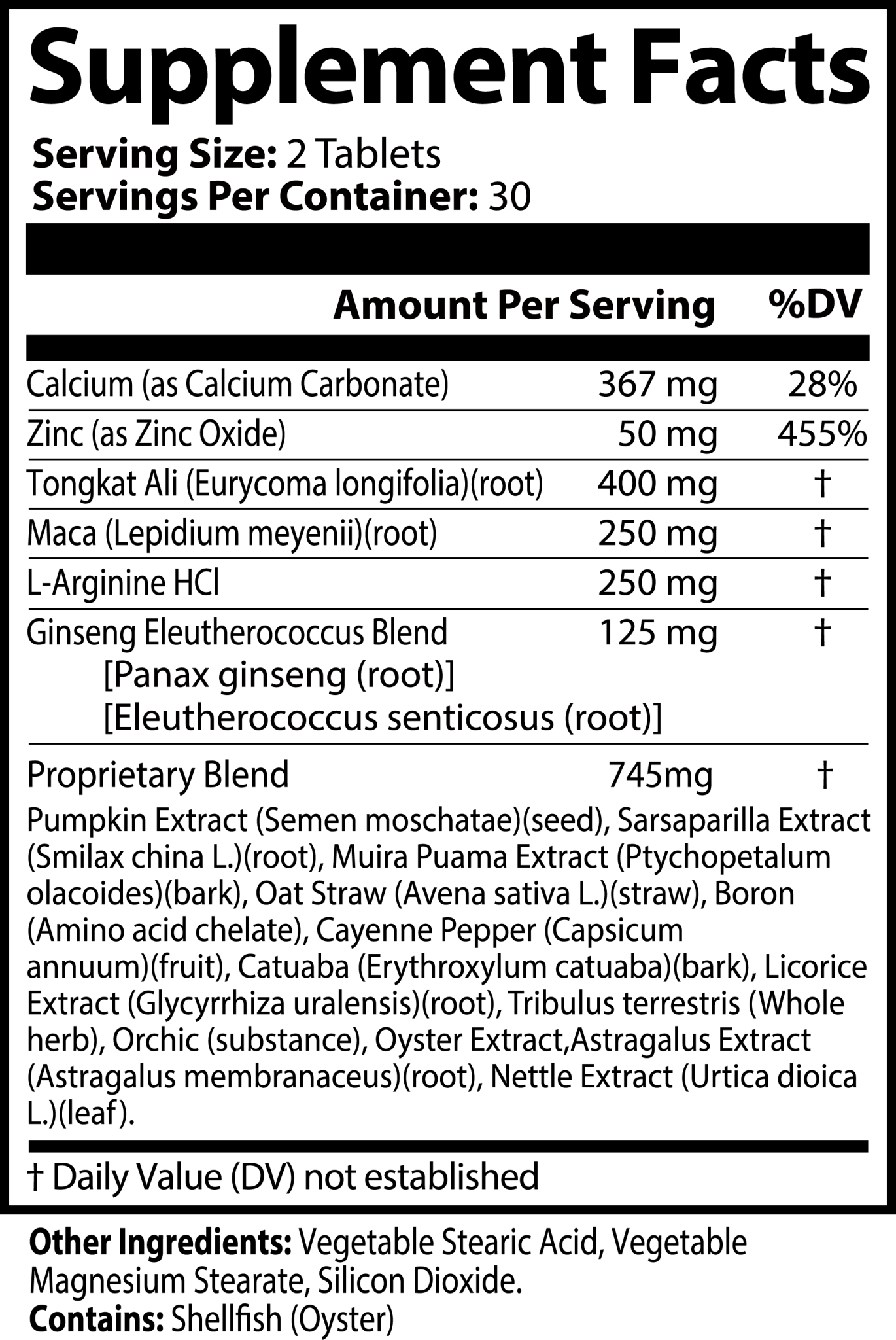 Men's Vitality, label