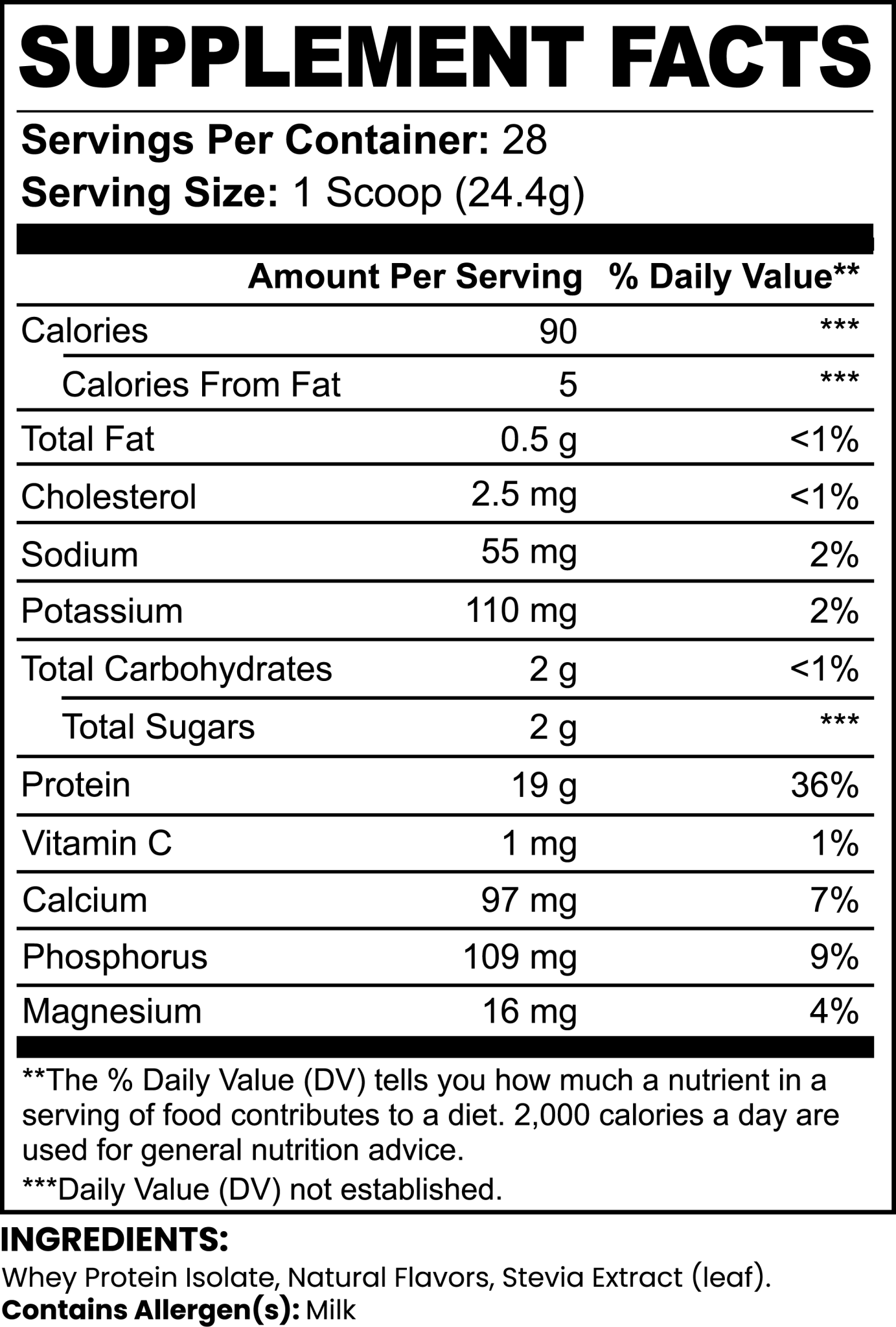 Pure3 Protein Isolate (Vanilla), label