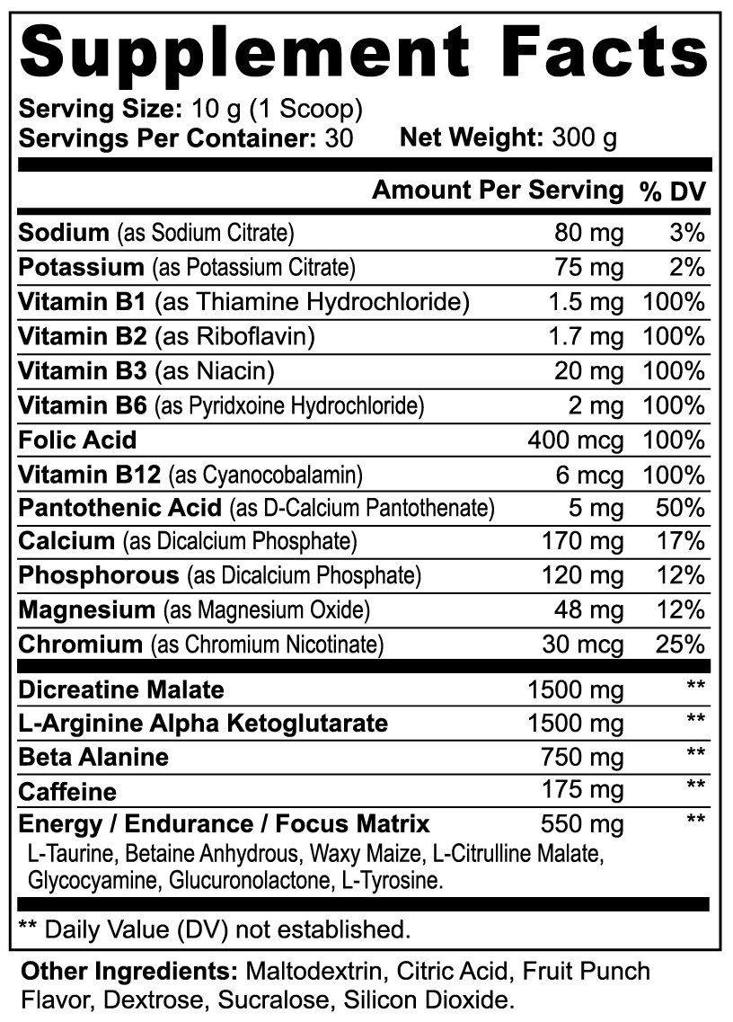 Revive Pre-workout (Fruit Punch)