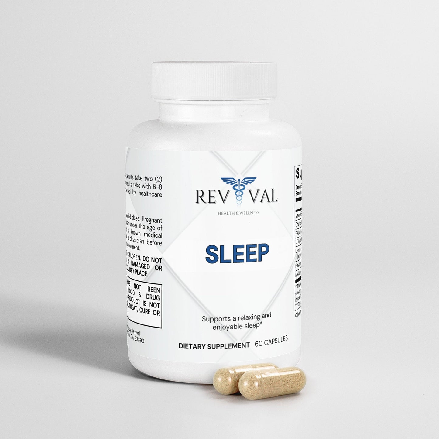 Sleep Formula, front bottle, capsules