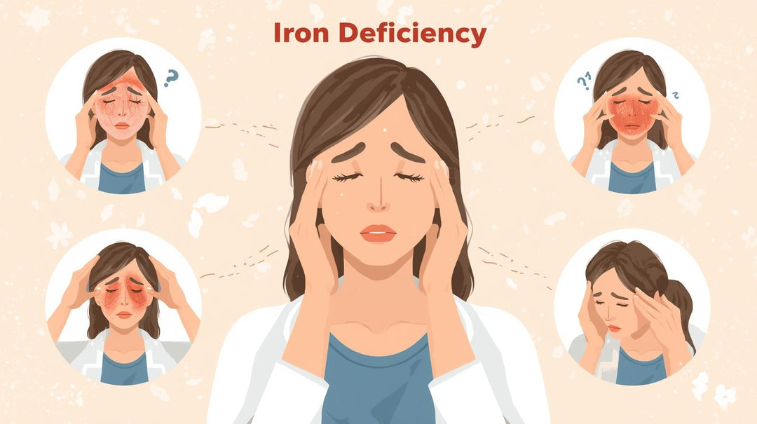 woman holding her head