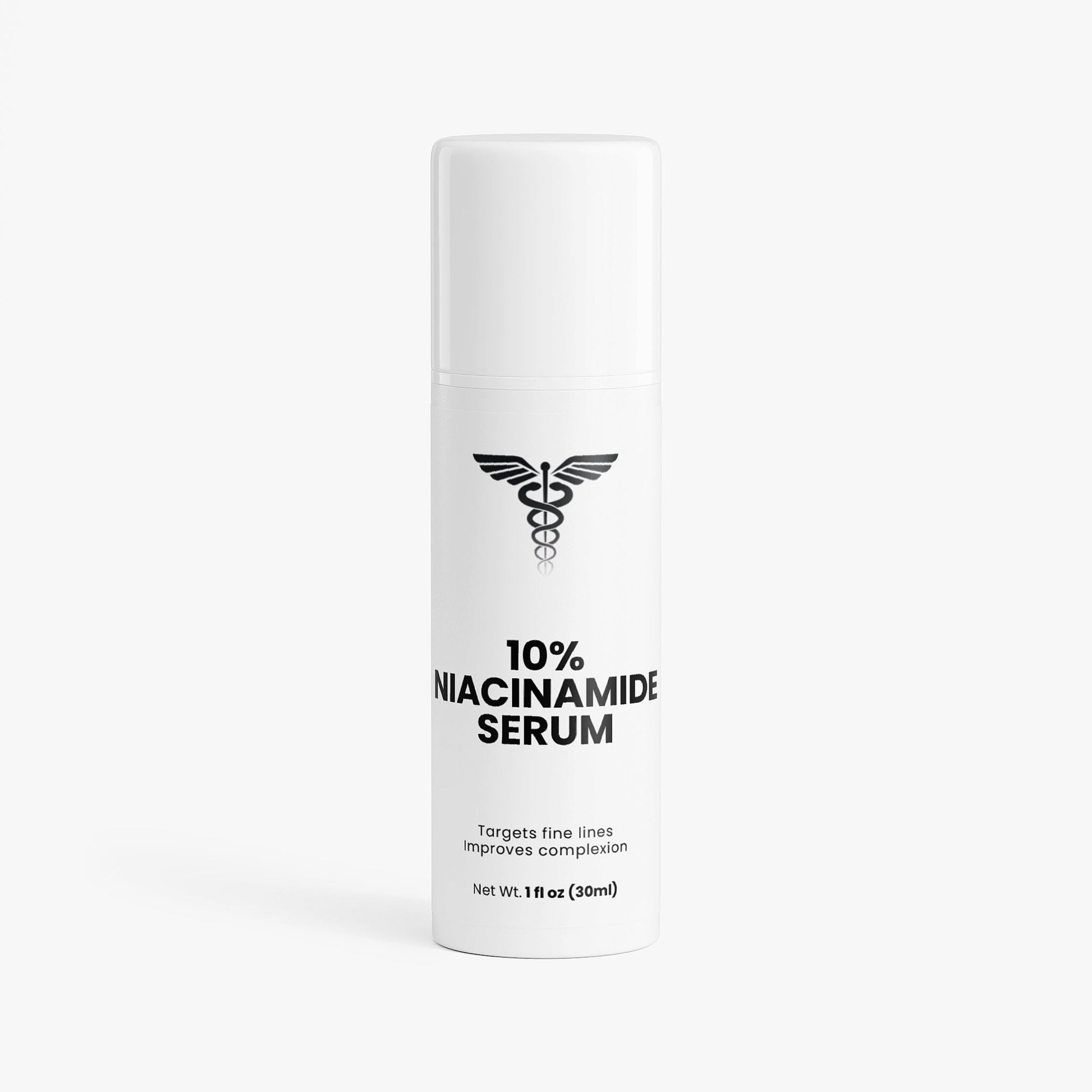 10% Niacinamide Serum bottle on a white background