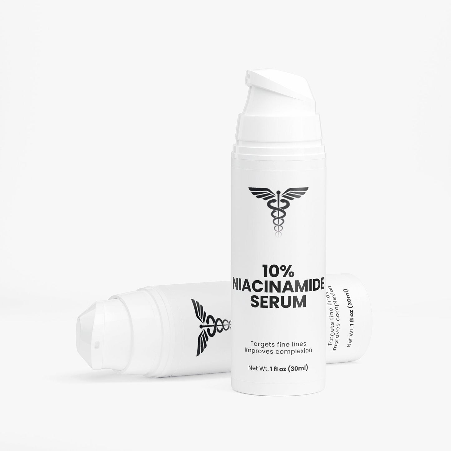 10% Niacinamide Serum bottle on a white background