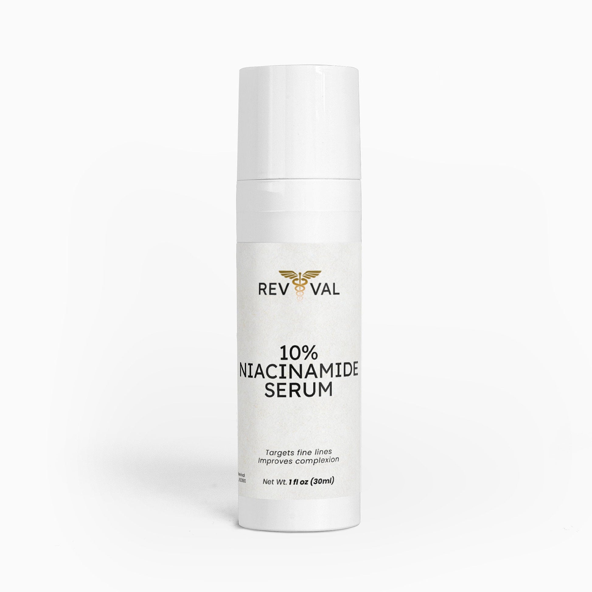 Rev Val 10% Niacinamide Serum bottle on a white background