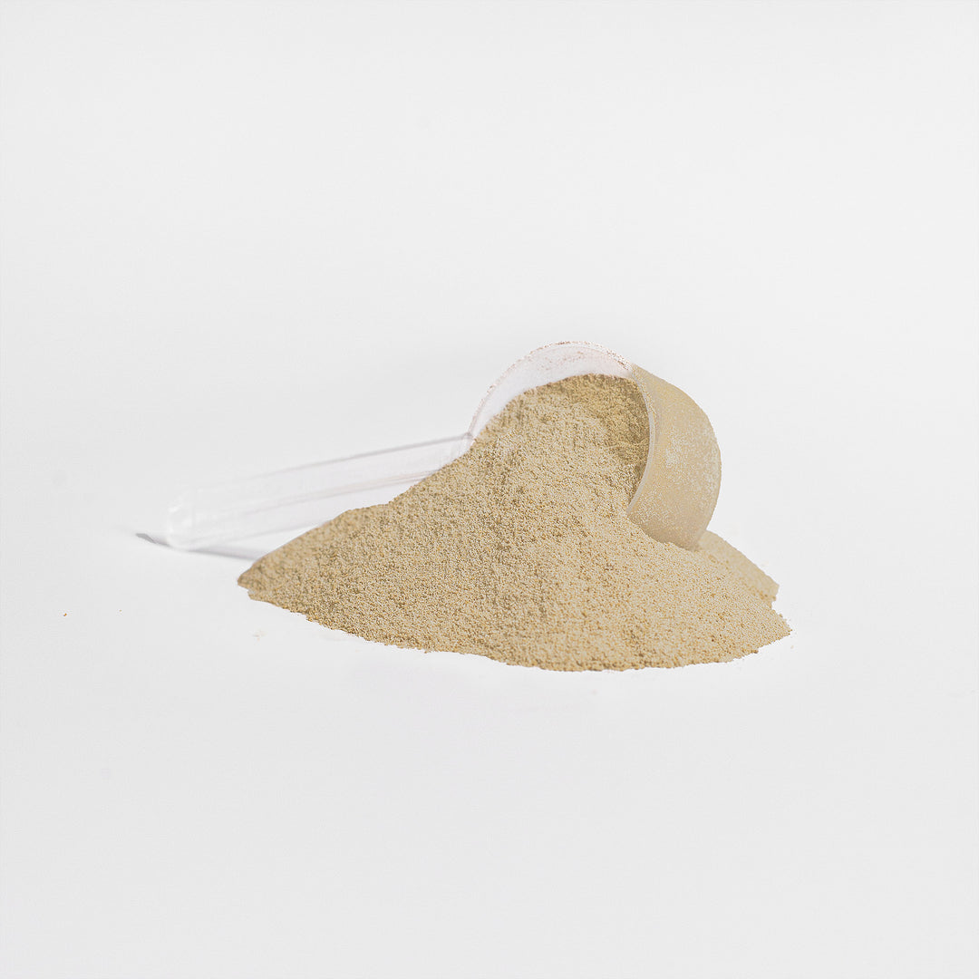 Beige sun hat on a white background
