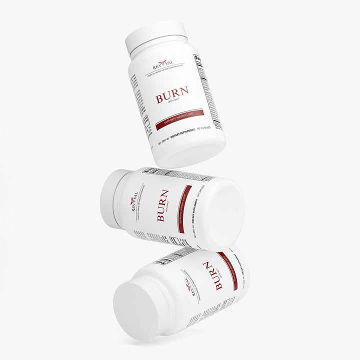 Three bottles of a supplement named &