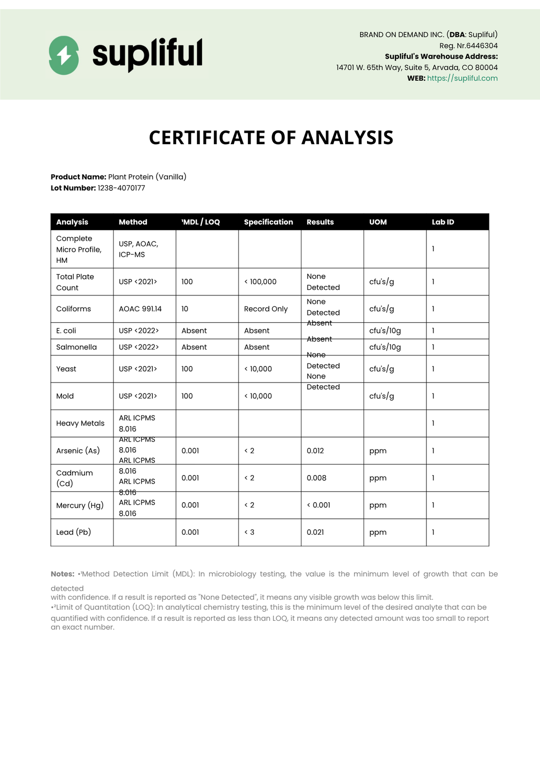 Advanced Plant Protein Vanilla