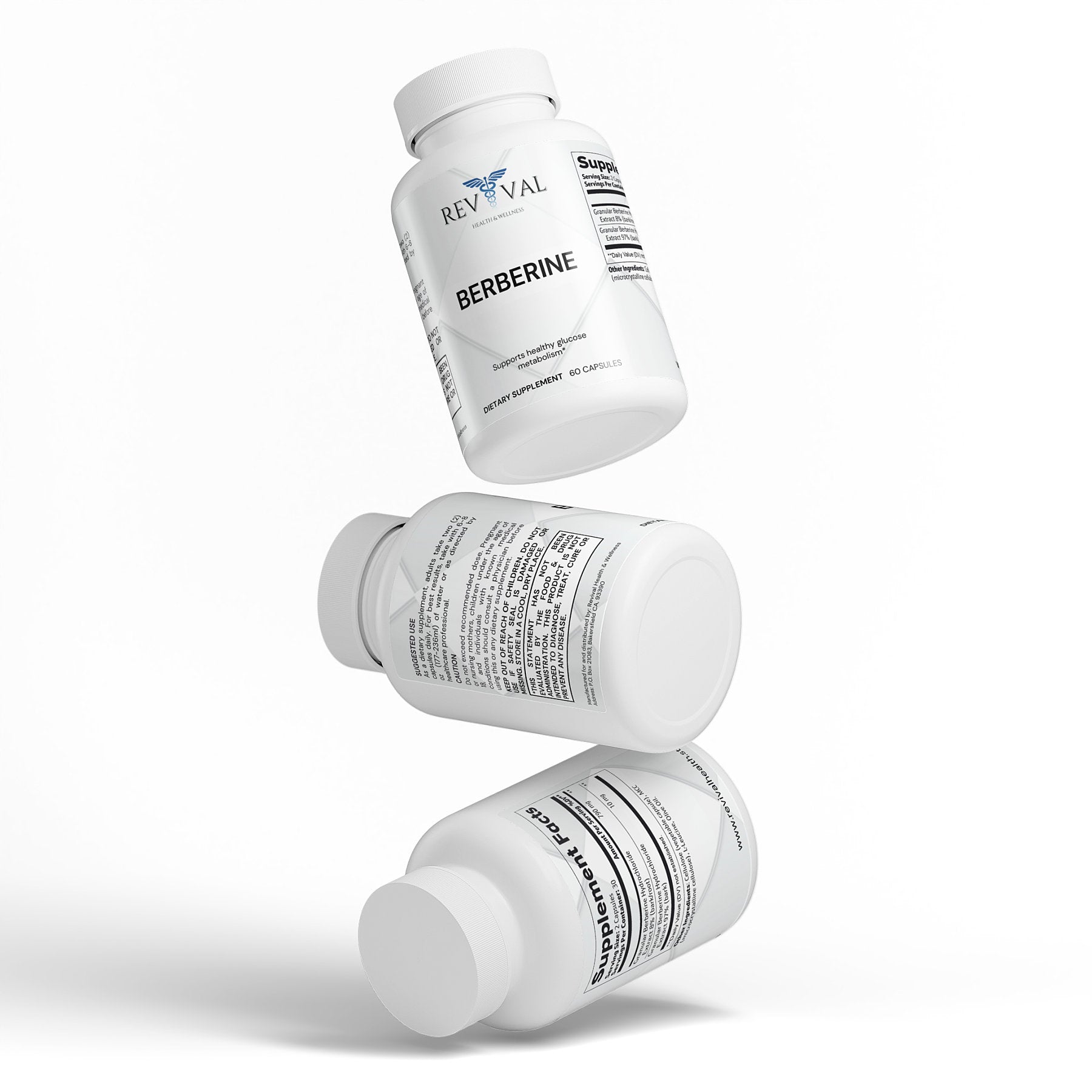 Berberine, three bottles