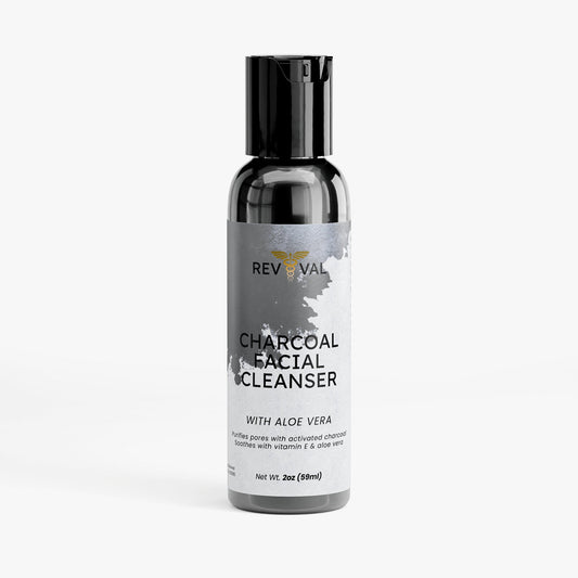 Revival Charcoal Facial Cleanser bottle on a white background