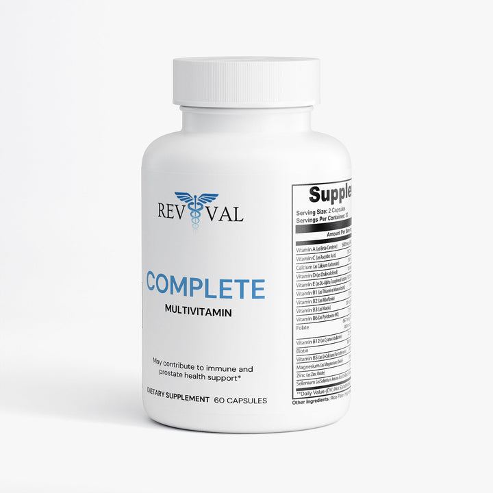 Revival Complete Multivitamin bottle on a white background