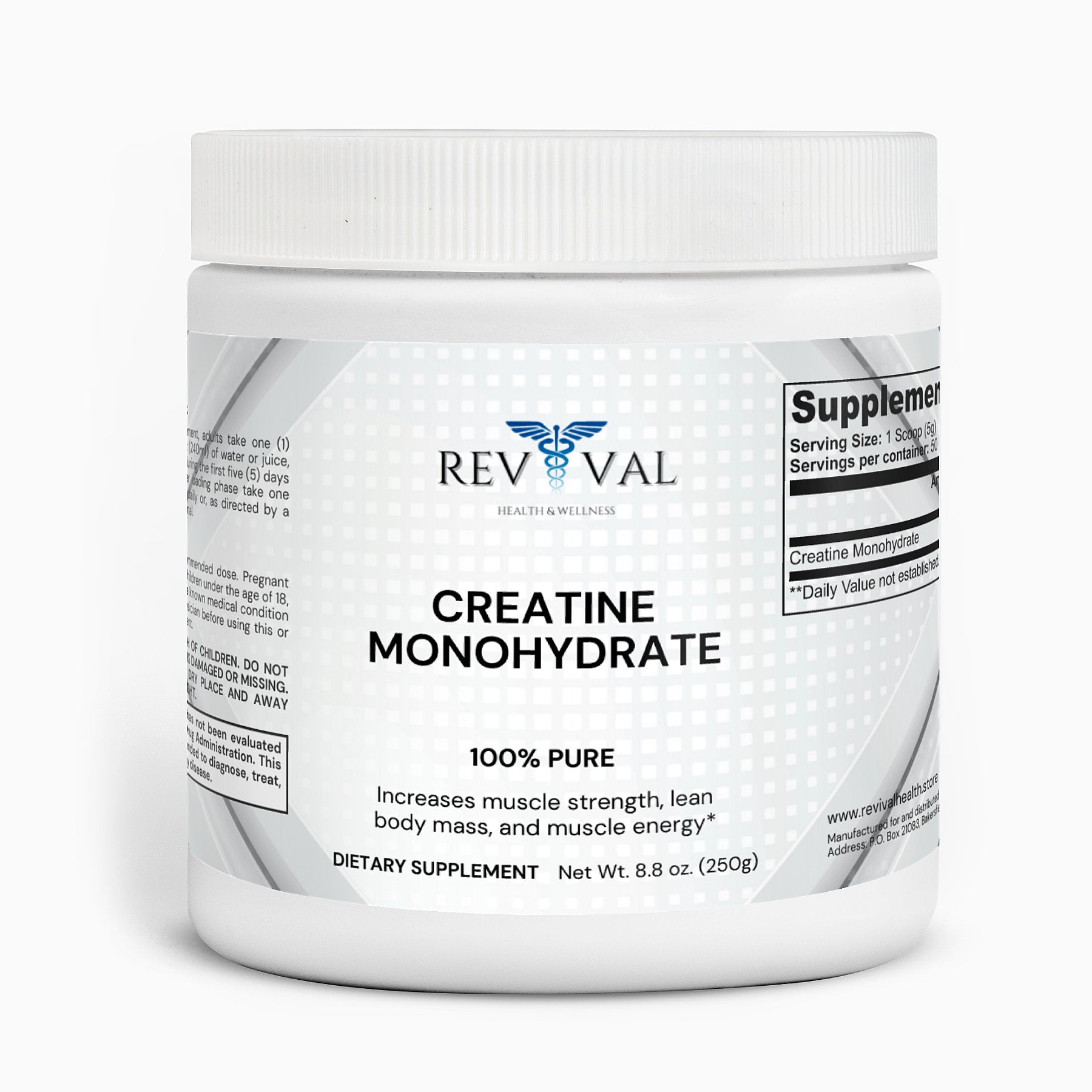 Creatine Monohydrate, front bottle