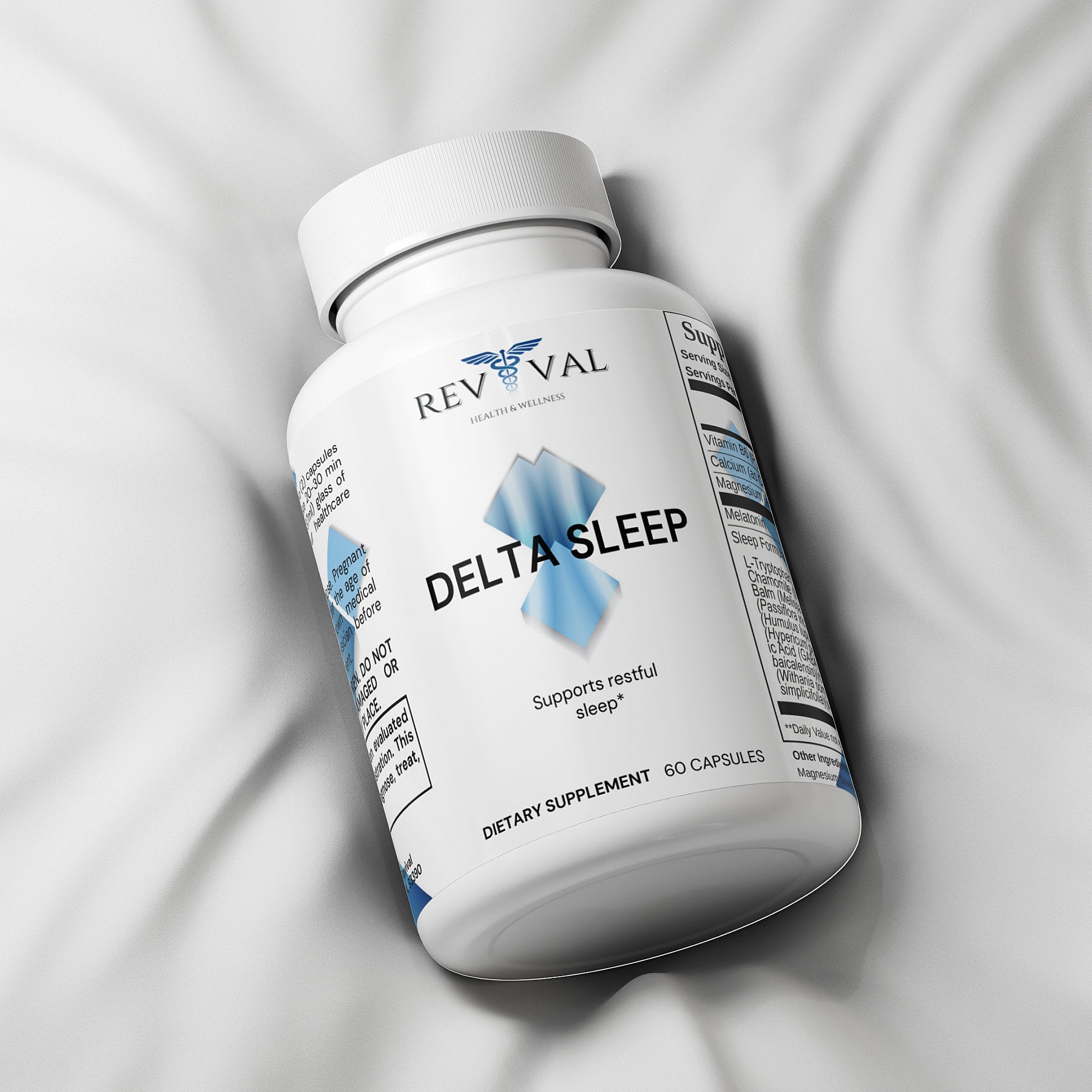 Delta Sleep, front bottle on pillow