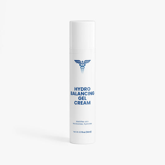 Hydrobalancing gel cream bottle on a white background