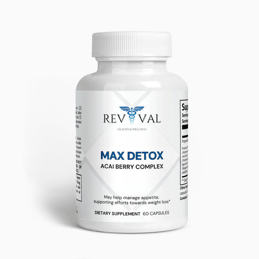 Max Detox (Acai detox), front bottle