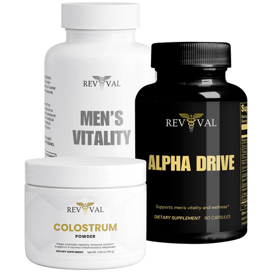 Three Revival Health supplements on a white background