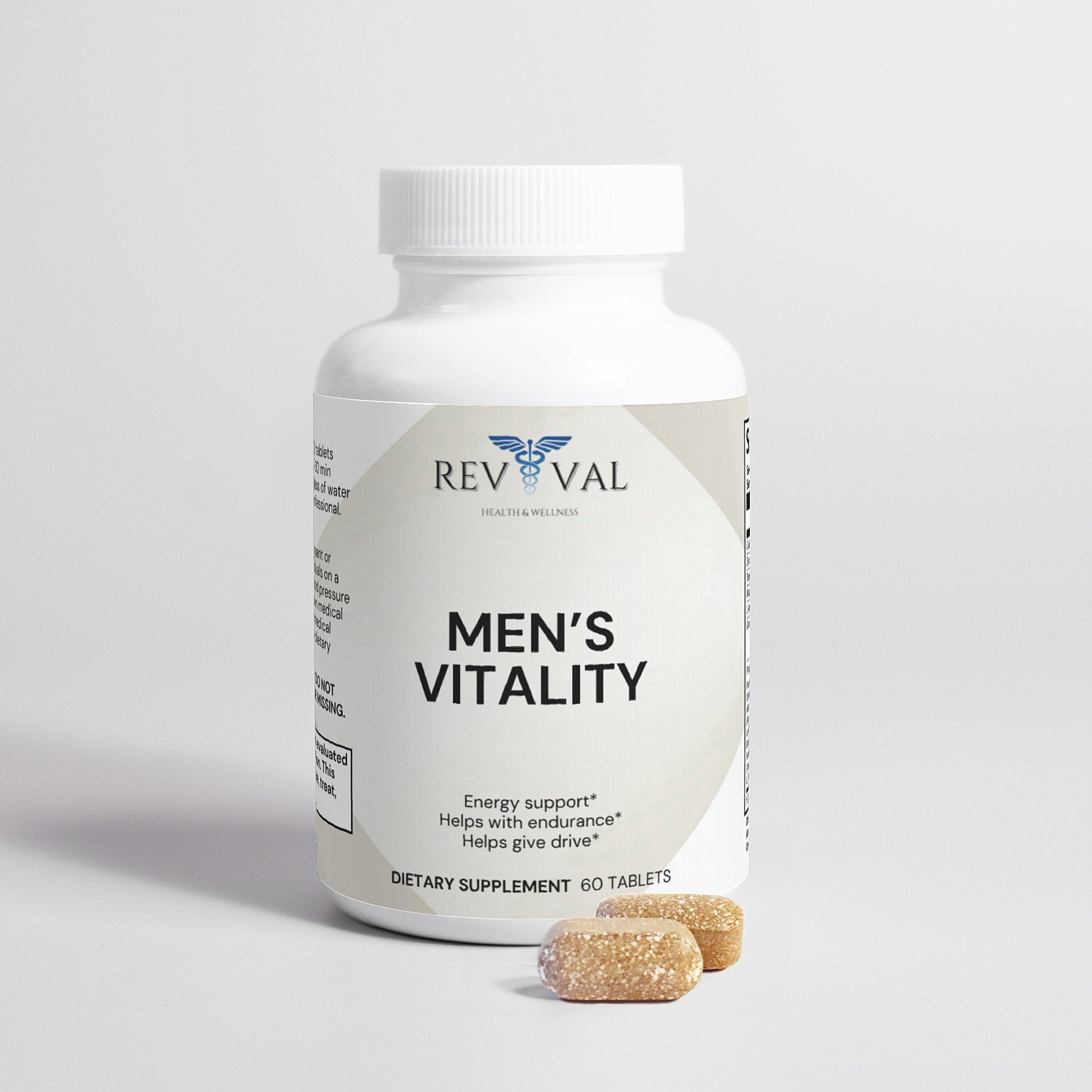 Men's Vitality, front bottle with pills
