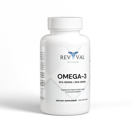 Omega-3 EPA 180mg + DHA 120mg, front bottle