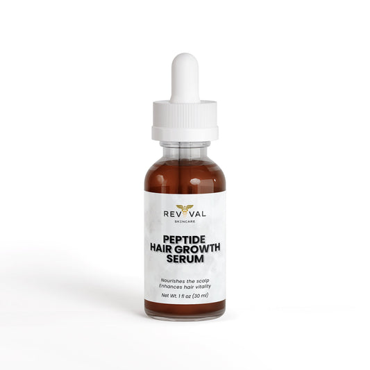 Revival Skincare Peptide Hair Growth Serum bottle on a white background