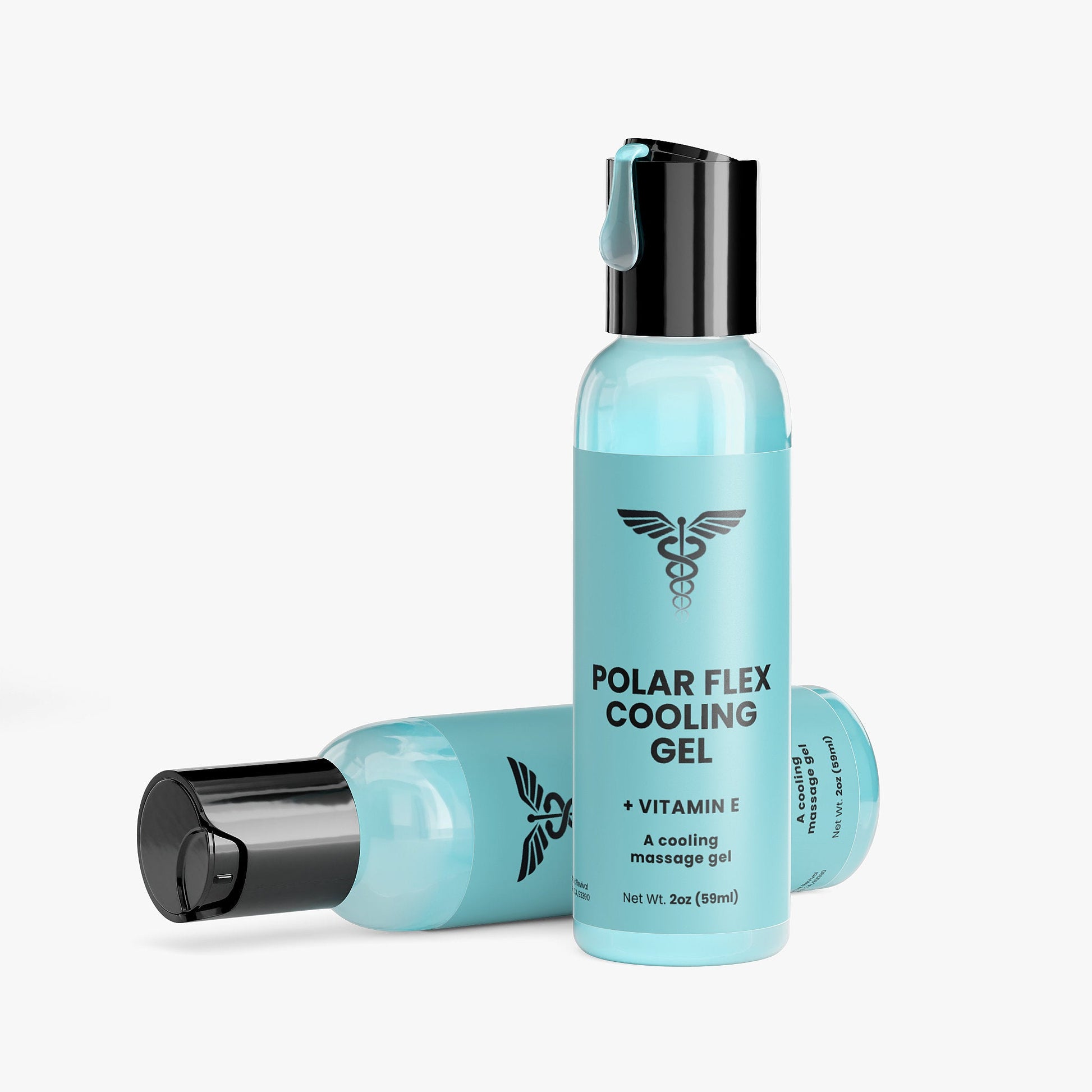 Polar Flex Cooling Gel bottle with black cap on a white background