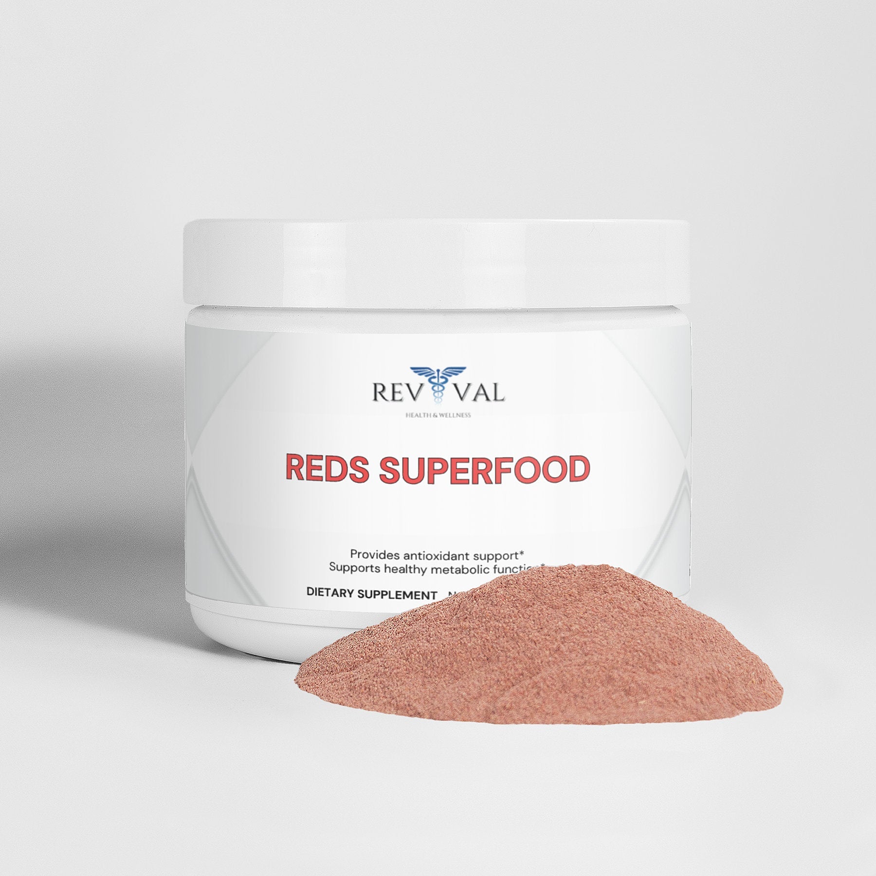 Reds Superfood, front bottle, powder